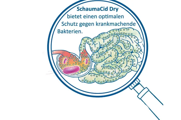 Wirkung von SCHAUMACID DRY Wirkung von SCHAUMACID DRY